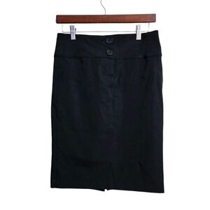 Dynamite Elegant Black Skirt With Bottom Front Tie In The Back With Small Slit